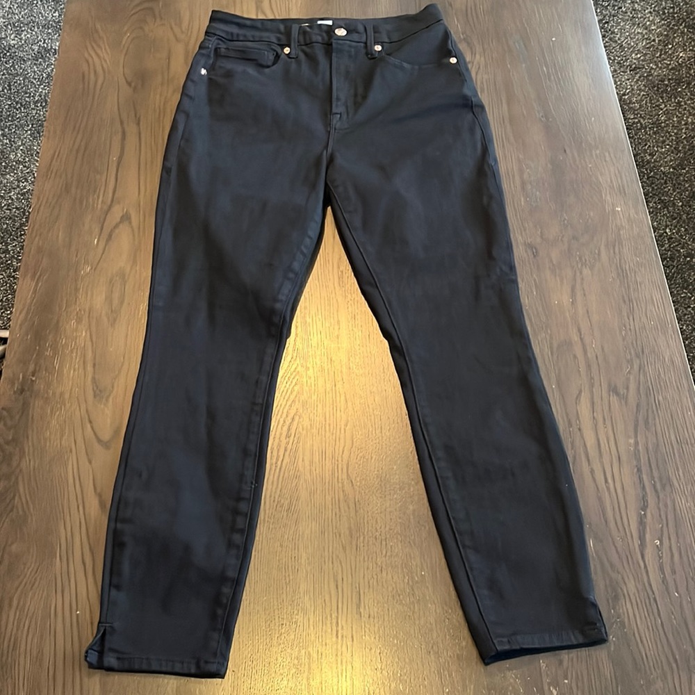 Good American Good waist black denim